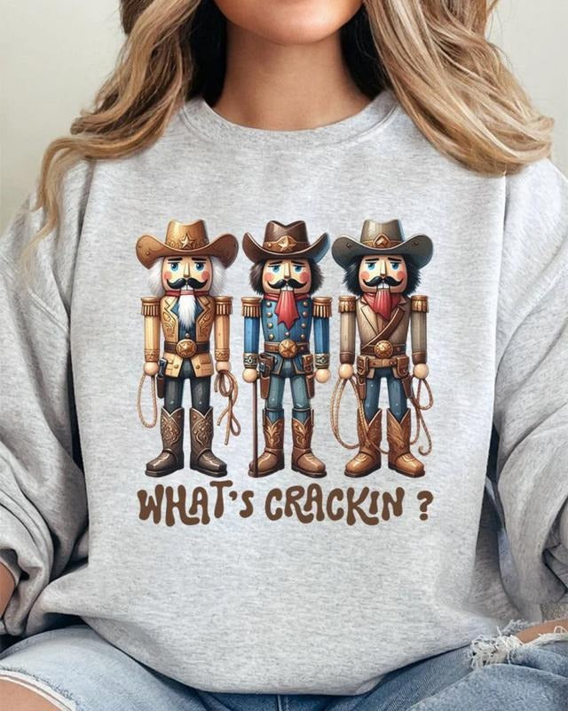 Western Nutcracker What's Crackin' Unisex NuBlend Crew Sweatshirt Shirt Hoodie | PrintMintTees.com