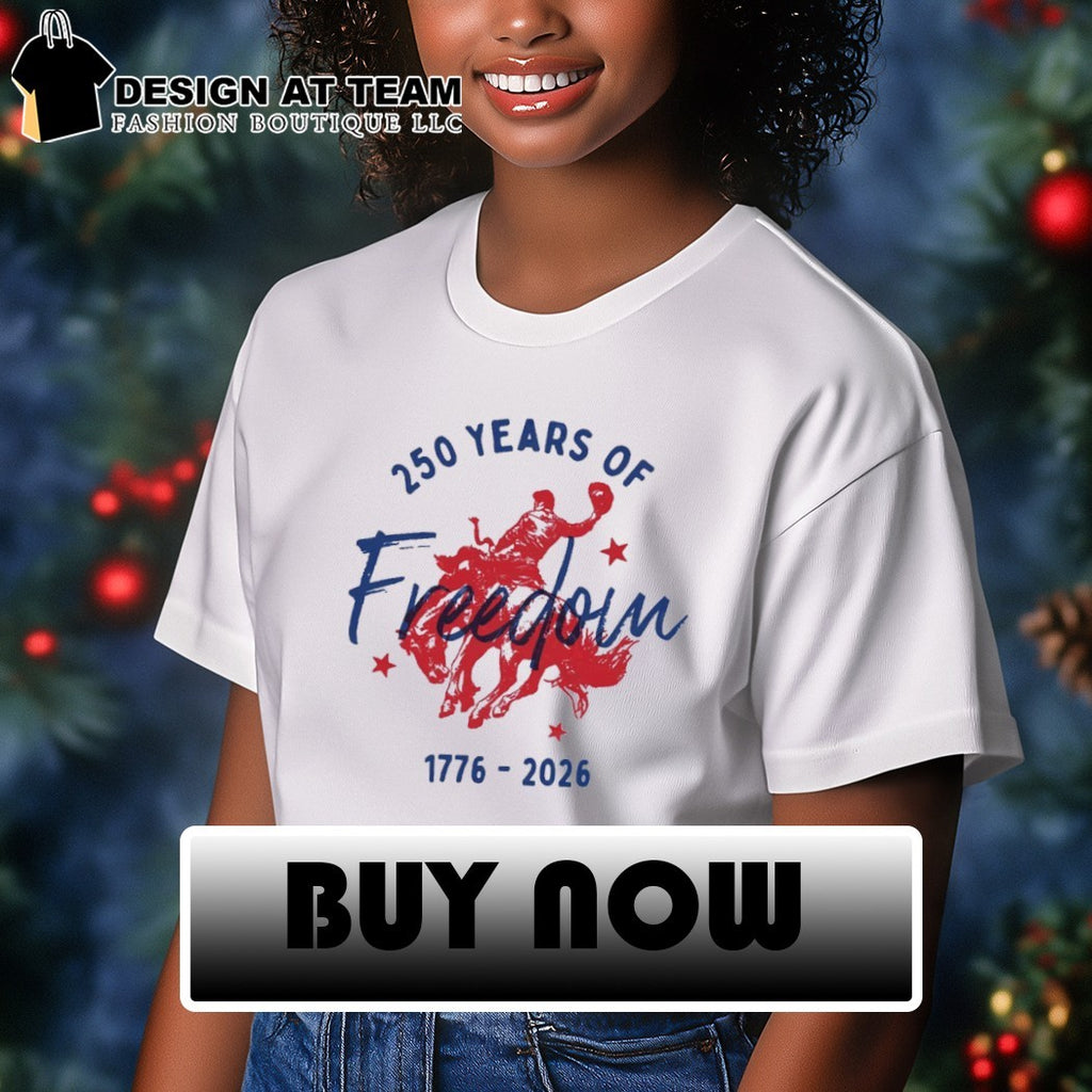 Western Trendy 250 Years Freedom Fourth Of July America Graphic shirt