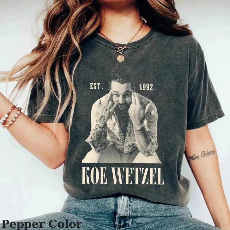 Wetzel Tour Merch Shirt, Koe Wetzel T-shirt, Wetzel Country Music shirt, Western Graphic Tee, Wetzel Album Sweatshirt,...