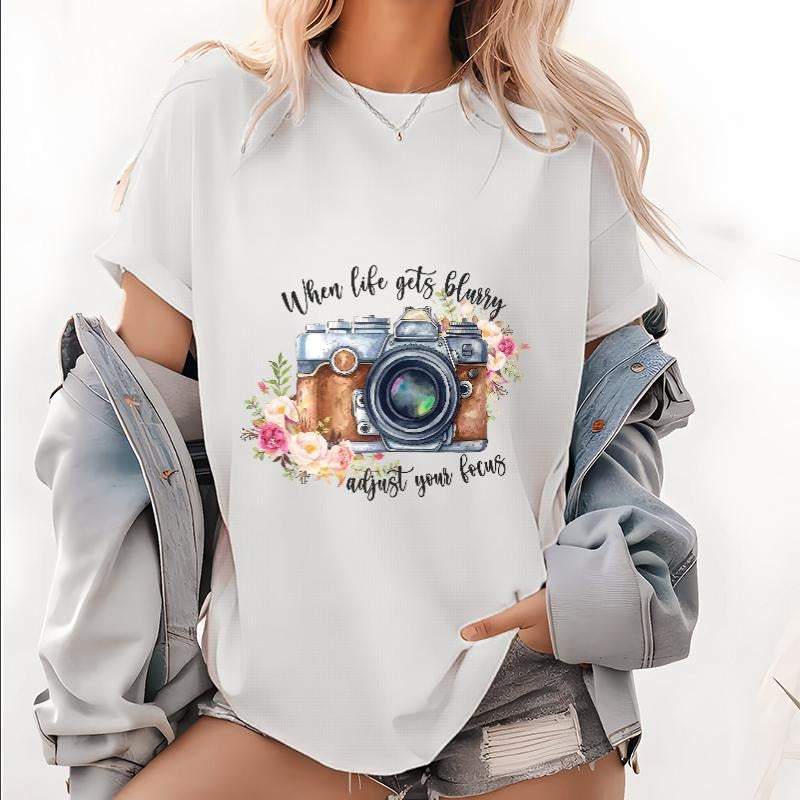 When Life Gets Gloomy, Adjust Your Focus, Cute, Trendy Heat Transfer for T-Shirts, Ready to Press style 02 Hoodie Sweatshirt