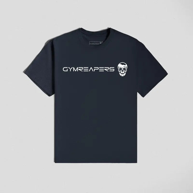 Gymreapers Basic Shirt - Soft Cotton/Poly Blend - Navy/White - Summer Season - Top Hoodie Sweatshirt | PrintMintTees.com