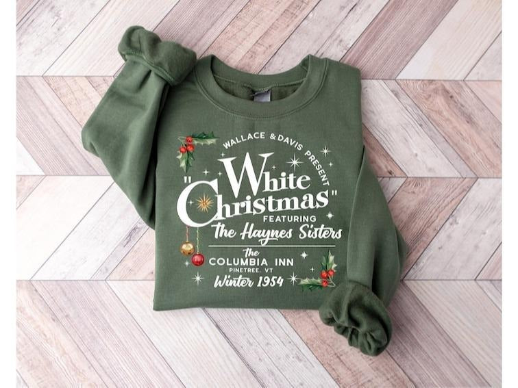 White Christmas Movie Sweatshirt,Christmas White Movie 1954 Sweatshirt Menswear Hoodie Shirt | PrintMintTees.com