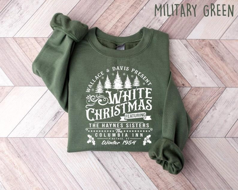 White Christmas Movie Tshirt, Holiday Shirt, White Christmas Movie 1954 Shirt, Christmas Shirt Menswear Top Hoodie Sweatshirt