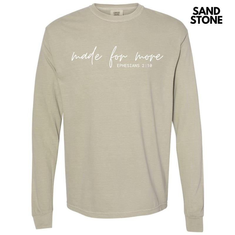 White Made For More Long Sleeve Comfort Colors T-Shirt 'NLB' Hoodie Sweatshirt | PrintMintTees.com