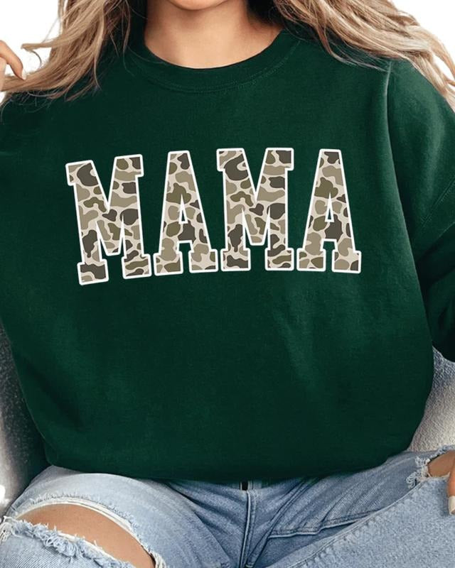 White Mama Camo Unisex NuBlend Crew Sweatshirt Shirt Hoodie | PrintMintTees.com