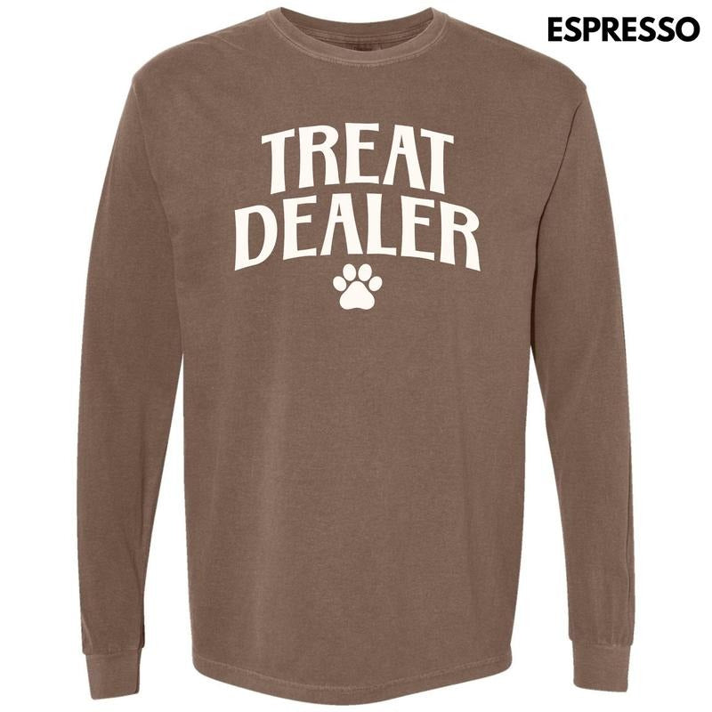 White Treat Dealer Long Sleeve Comfort Colors T-Shirt 'NLB' Hoodie Sweatshirt | PrintMintTees.com