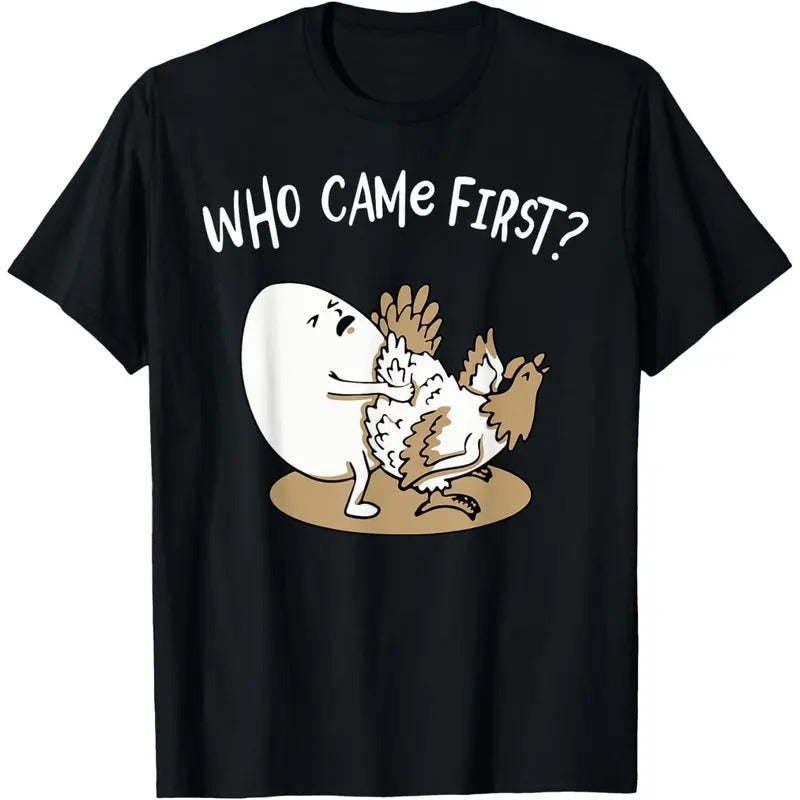 Who Came First Chicken or Egg? Chickens Lover Farmer T-Shirt made in usac Hoodie Sweatshirt | PrintMintTees.com