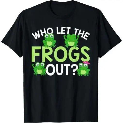 Who Let The Frogs Out Funny Frog Lovers MM T-Shirt  Made in USA Hoodie Sweatshirt | PrintMintTees.com