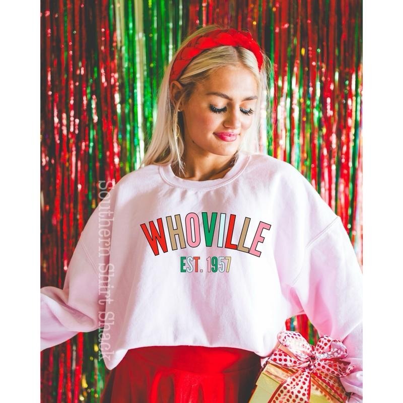 Whoovilleee Sweatshirt | Christmas Sweatshirt Shirt Hoodie | PrintMintTees.com