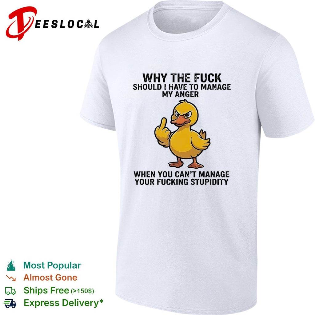 Why the fuck should I have to manage my anger when you cant manage your stupidity shirt