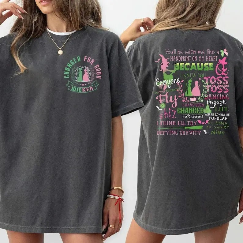 Wicked Comfort Color Shirt, Defy Gravity Broomstick Magic Wand Shirt, Wizard of Oz Movie Fan Shirt, Gift For Her Hoodie...
