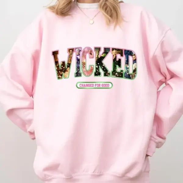 Wicked Musical Sweatshirt with Defy Gravity Broomstick Magic Wand - Fabric, Pullover Shirt Hoodie | PrintMintTees.com