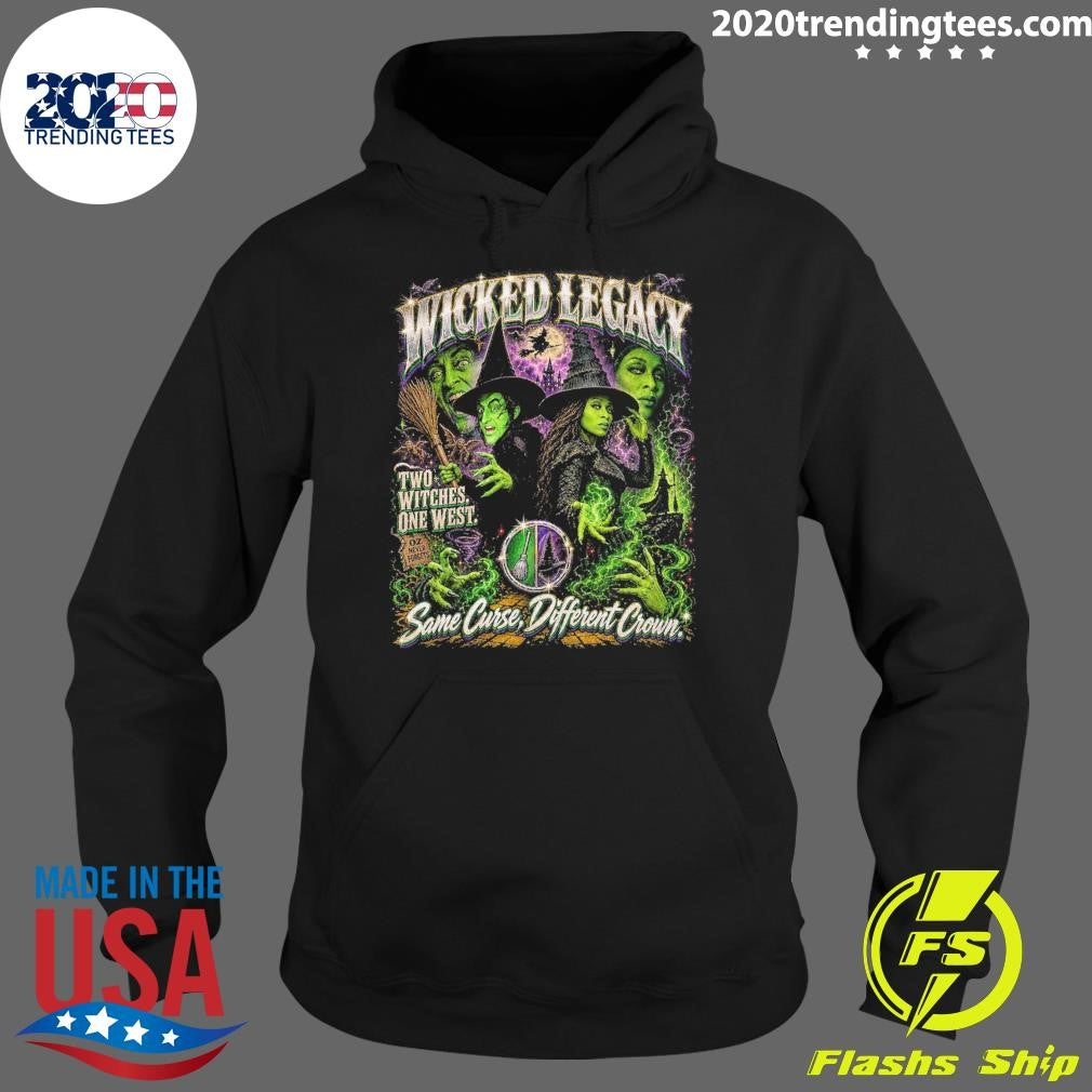 Wicked and Wizard of Oz Mashup, Two Witches Elphaba Tee Shirt