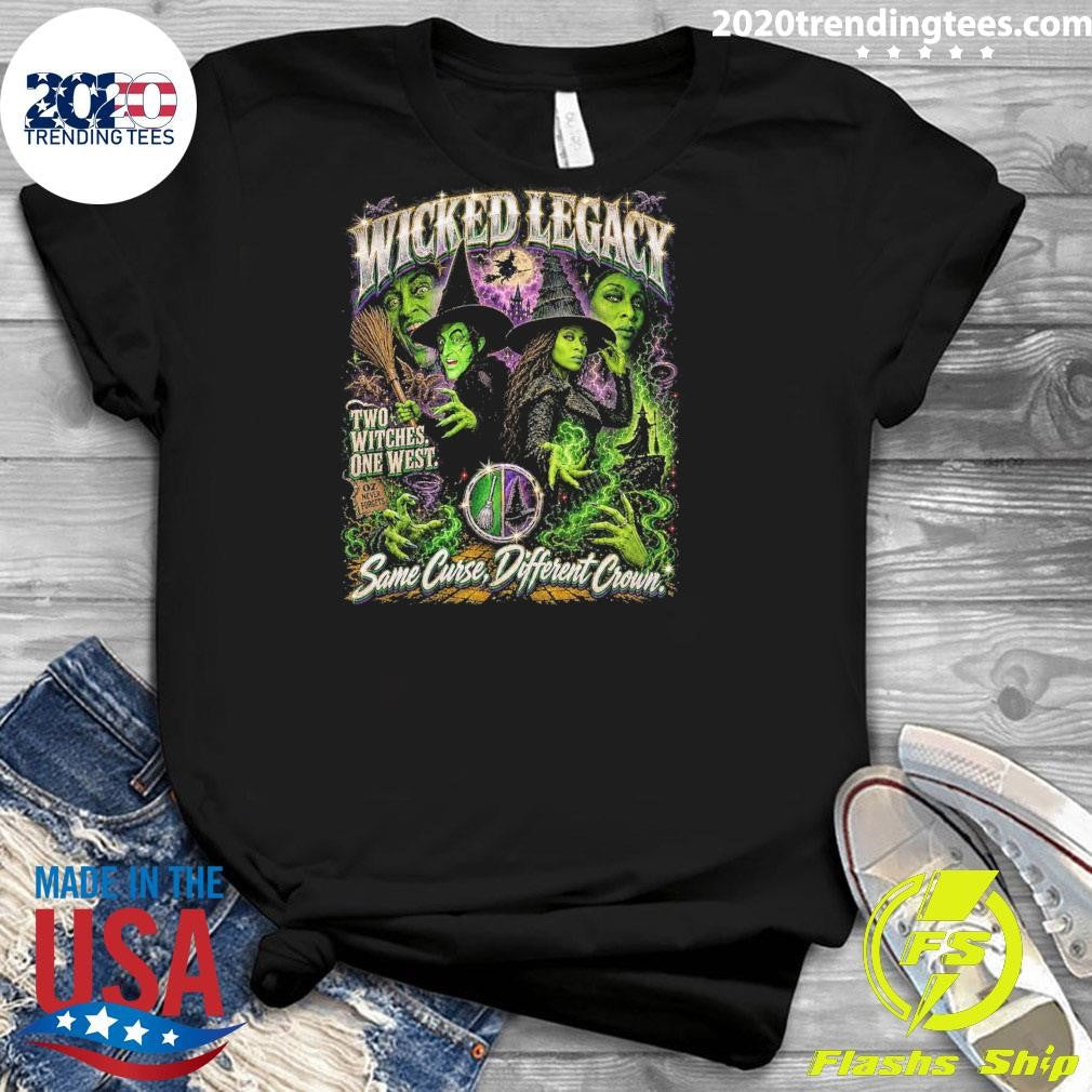 Wicked and Wizard of Oz Mashup, Two Witches Elphaba Tee Shirt