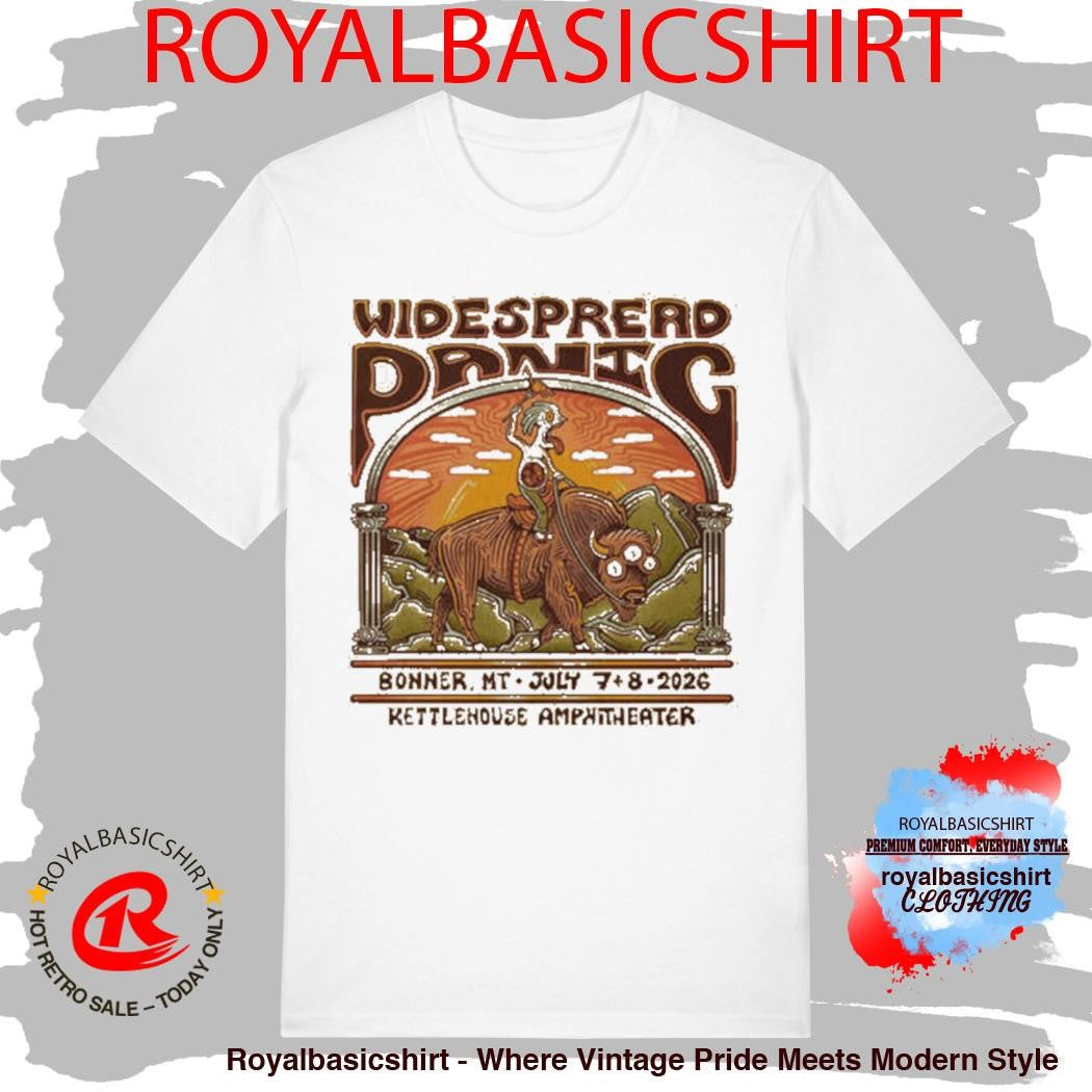 Widespread Panic Event Poster At Kettlehouse Amphitheater On July 7 8 2026 Bonner MT Shirt