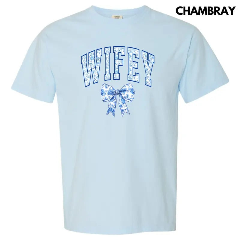 Wifey Ginger Jar Florals Comfort Colors T-Shirt 'NLB' Hoodie Sweatshirt | PrintMintTees.com