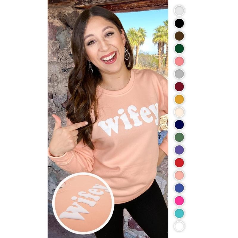 Wifey Magic Puff Sweatshirt Shirt Hoodie | PrintMintTees.com