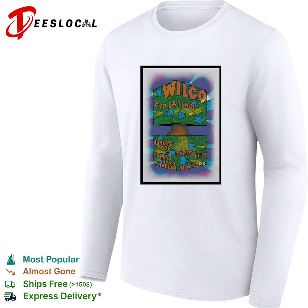 Wilco Yo La Tengo Forest Hills Stadium 2026 poster shirt