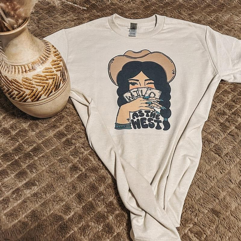 Wild West Shirt Women, Poker Shirt, Western outfits Women, Playing Cards Shirt, western sweatshirts, Cowgirl sweater Hoodie