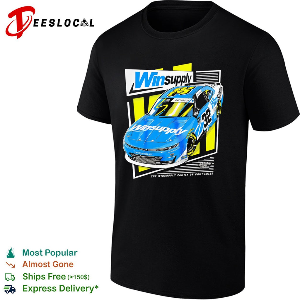 Winsupply 32 Andrew Patterson Blue Race Car Motorsport Graphic Shirt