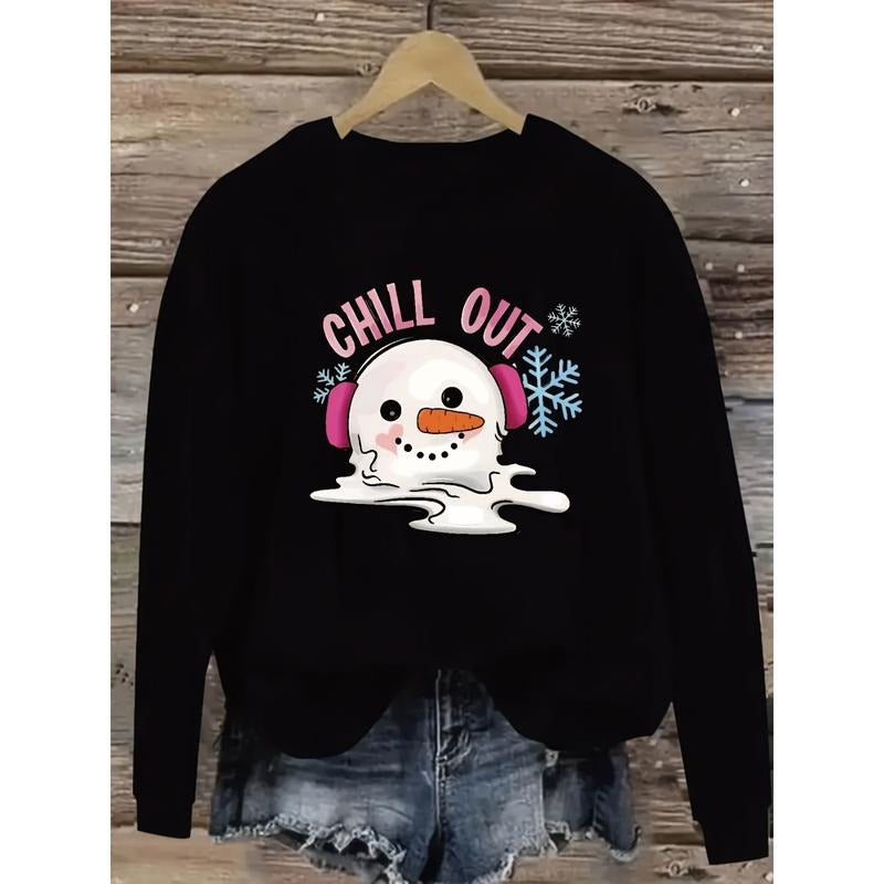 Winter "Chill Out" Snowman Sweatshirt Shirt Hoodie | PrintMintTees.com