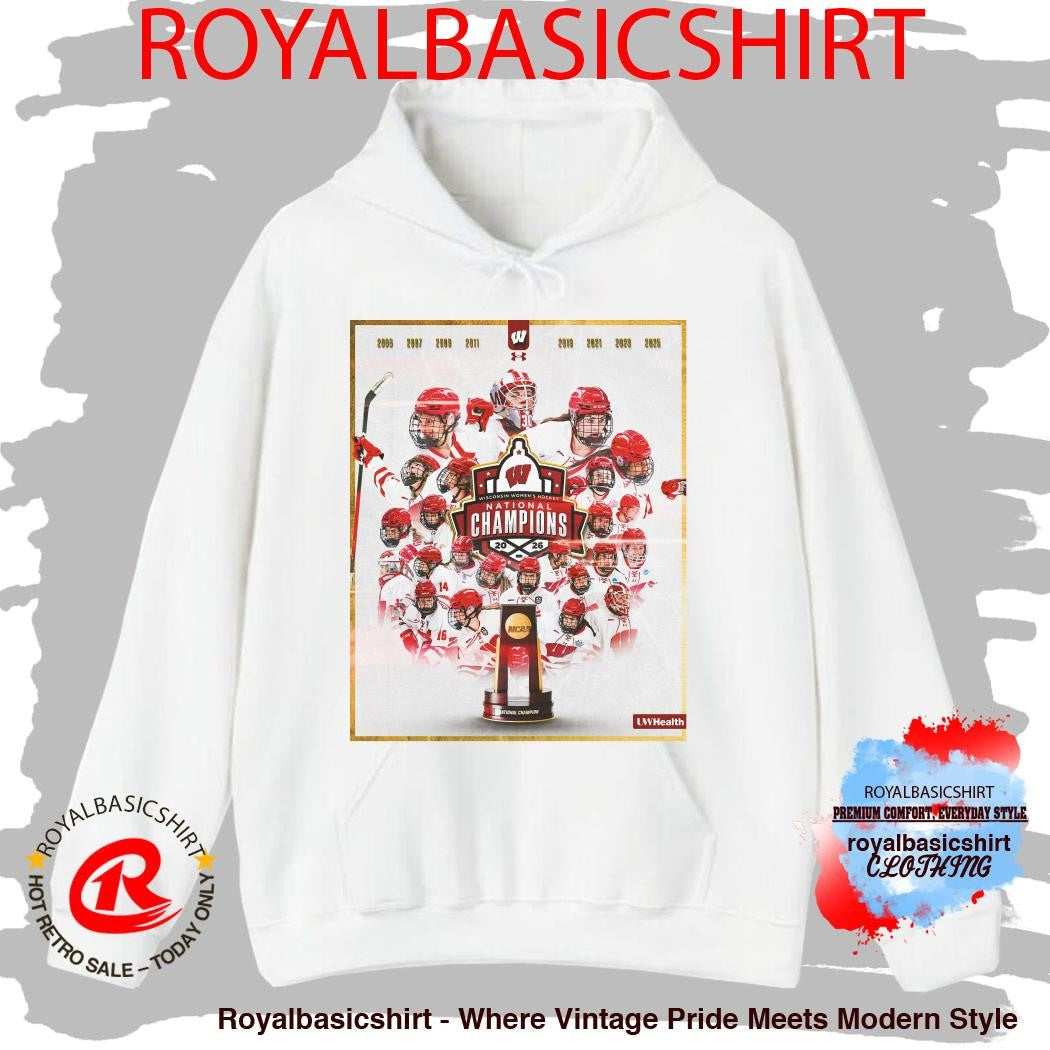 Wisconsin Women’s Hockey Champions National Championship 2026 Shirt