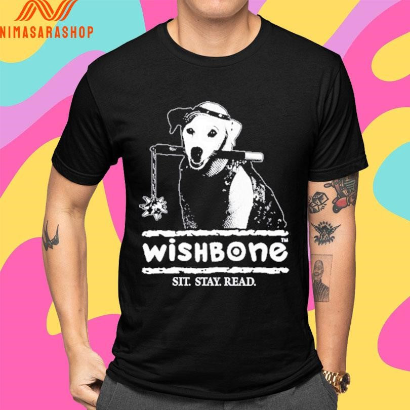 Wishbone Sit Stay Read Dog Shirts