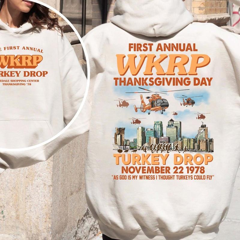 Wkrp Thanksgiving Day Turkey Drop Hoodie