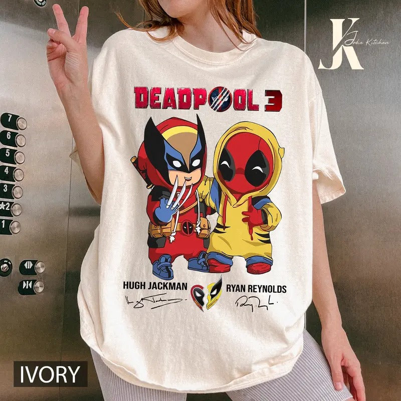 Wolverine Deadpool 2024 Movie Shirt, Deadpool 3 Shirt, Funny Deadpool Wolverine Shirt, Ryan Reynolds, Hugh Jackman,...