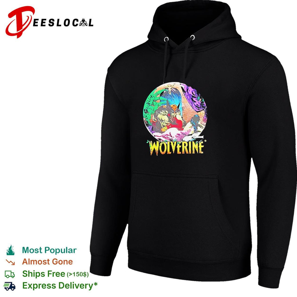 Wolverine with wo vintage illustration shirt