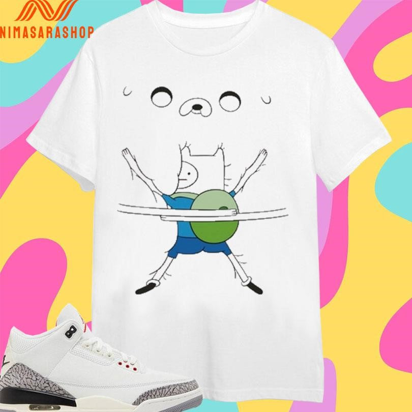 Woman Wearing Adventure Time Bro Hug Shirts