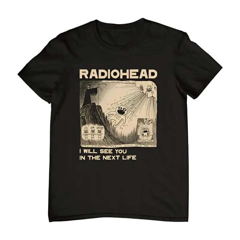 Radiohead I Will See You In The Next Life Shirt Men/Women Rock Boy Retro Loose Japan Station Tops Band Music Hoodie...