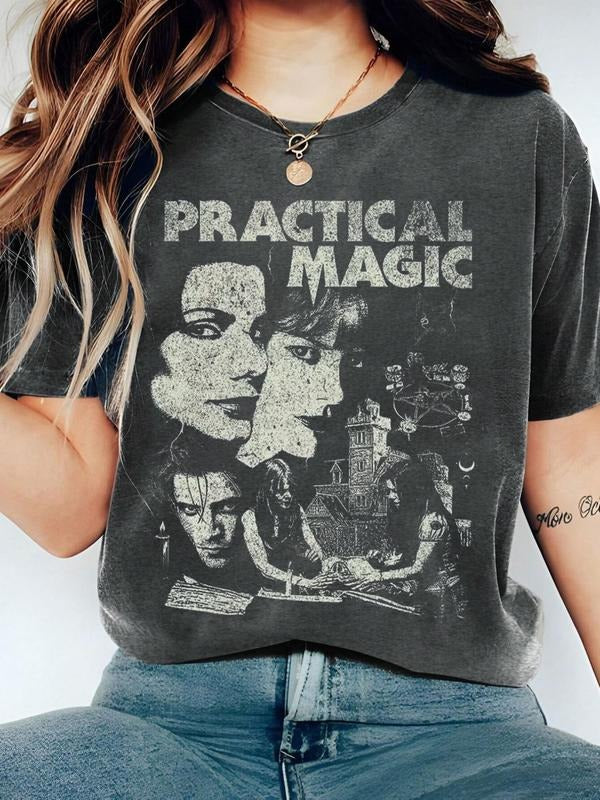 Women Summer Casual Printed T-Shirt, Fitted Moderate Thickness Top for Spring & Fall, Stylish Ladies Graphic Tee Hoodie...