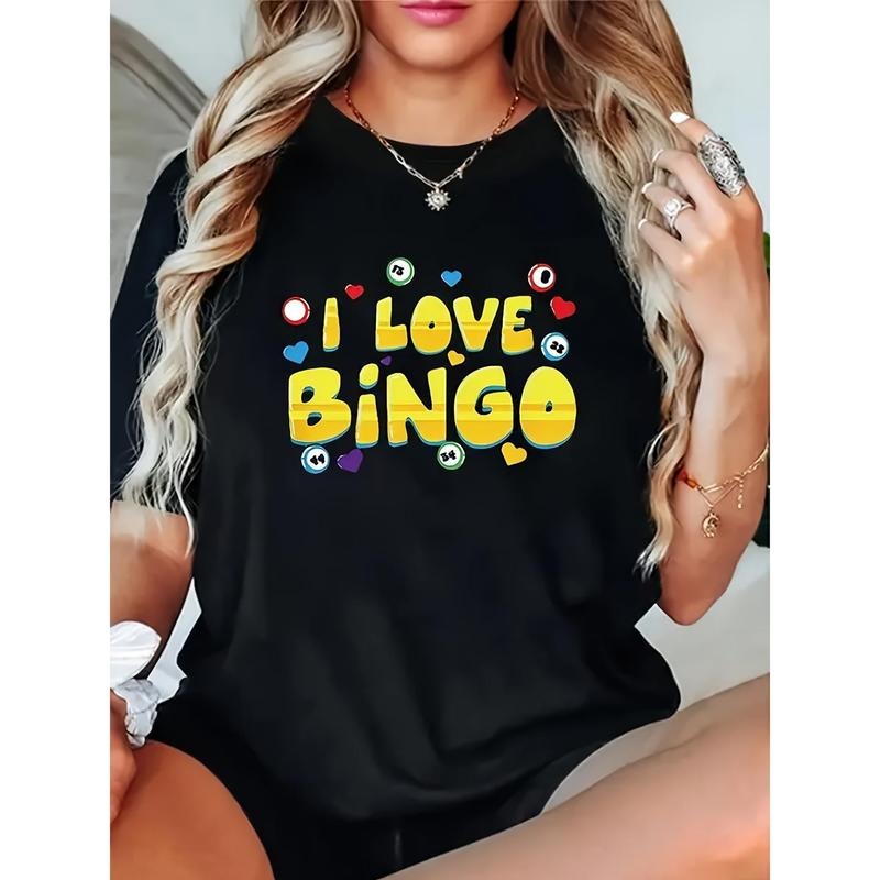 Women's  "I Love Bingo" Graphic T-Shirt