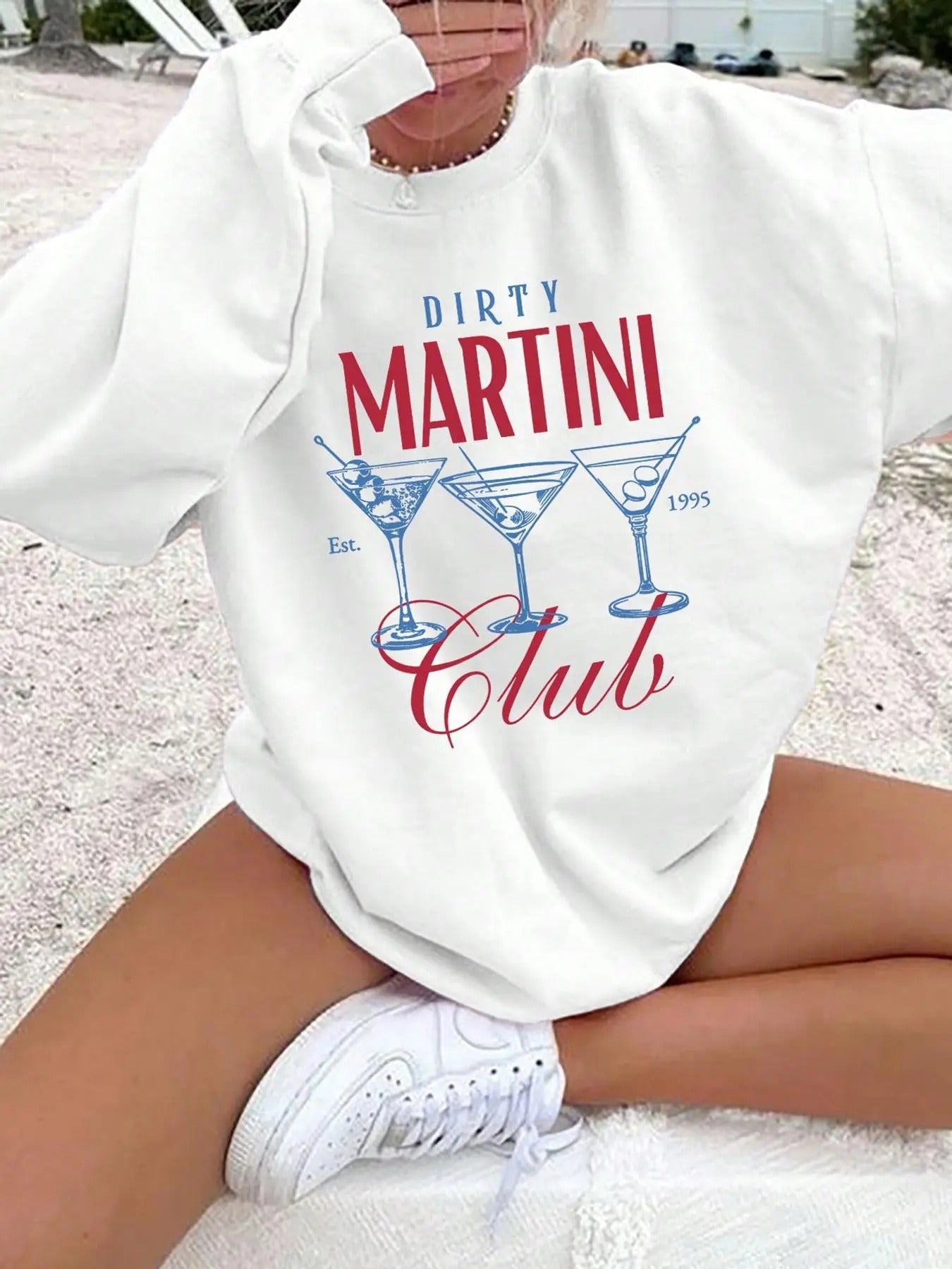 Cartoon & Letter Print Drop Shoulder Thermal Lined Casual Long Sleeve Round Neck Daily Clothes All Seasons T-Shirts, Hoodie, Sweatshirt