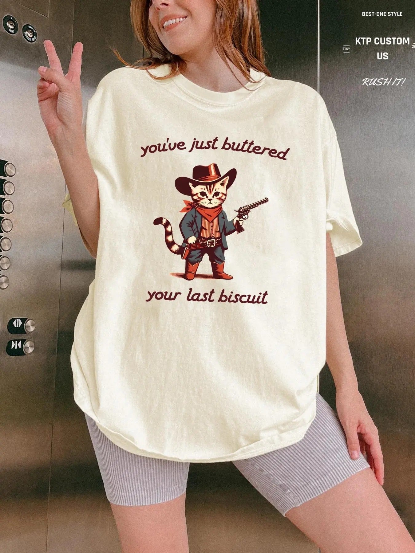 Cartoon Cat Round Neck Casual Crew Neck Daily Vacation Outdoor Clothes Summer T-Shirts, Hoodie, Sweatshirt