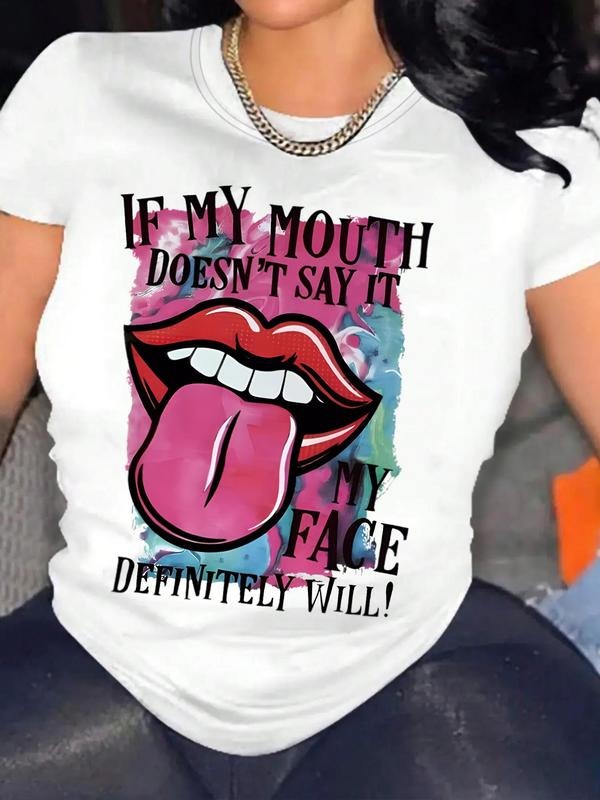 Women's Cartoon Graphic Print Round Neck Tee, Trendy Casual Short Sleeve T-shirt for Daily Wear, Ladies Outfit Hoodie...