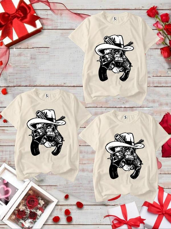 Women's Cartoon Print Round Neck Tee, Casual Short Sleeve T-shirt for Daily Wear, Ladies Clothes for All Seasons style 02...