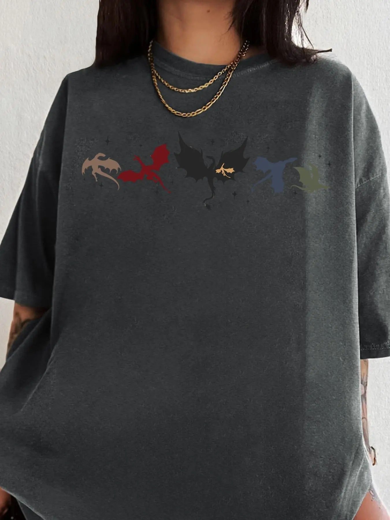 Women's Cartoon Print Round Neck Tee, Fashion Casual Crew Neck T-shirt for Daily Holiday Vacation Outdoor Wear, Ladies...