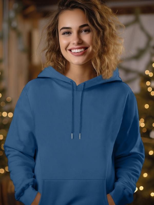 Women's Casual Hooded Sweatshirt with Pockets, Long Sleeve Plain Design, Available in 7 Colors, Perfect for Spring & Fall...