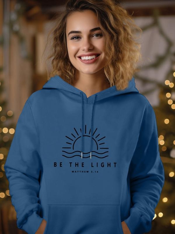 Women's Casual Letter Print Hoodie Sweatshirt with Pocket, Long Sleeve Fitted Design, Fall & Winter Fashion, Available in...