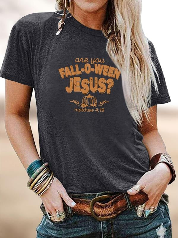 Women's Casual Letter Print Round Neck Short Sleeve T-Shirt, Soft Comfortable Fabric, Available in 10 Colors, All Seasons...