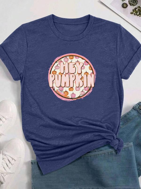Women's Casual Letters Print Short Sleeve T-Shirt, Comfortable Fabric, Available in 11 Colors, Perfect for All Seasons...