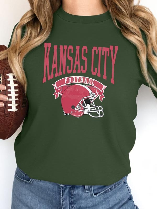Women's Casual Rugby Print Long Sleeve Round Neck Pullover Sweatshirt, Fitted Moderate Fabric, Fall & Winter Fashion,...
