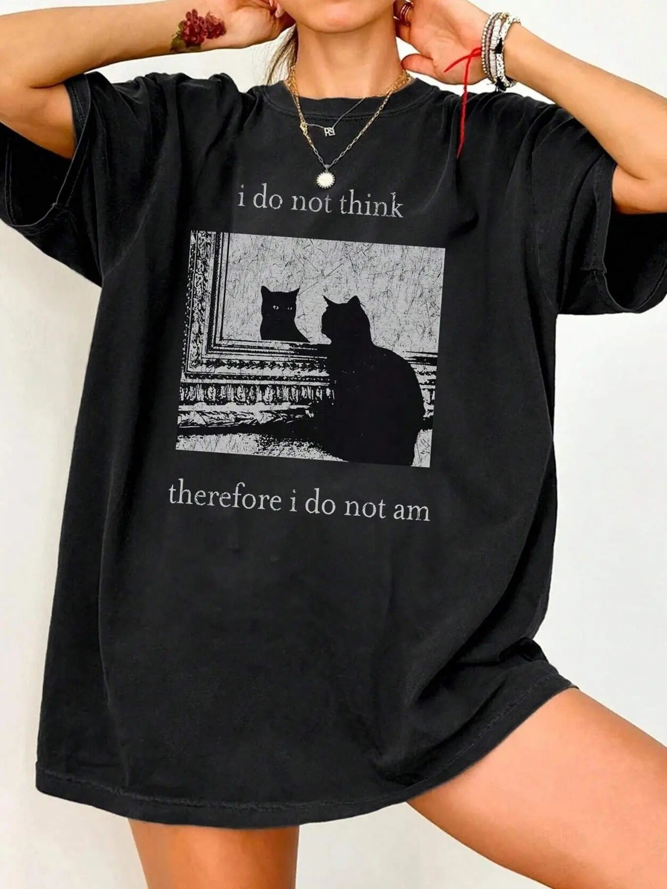 Cat & Letter Print Round Neck Casual Crew Neck Daily Vacation Outdoor Clothes All Seasons Shirt Hoodie Sweatshirt