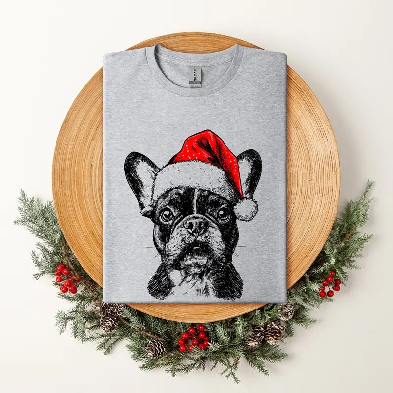 Dog Lover Santa Pet Soft Tops Womenswear Shirt Hoodie Sweatshirt