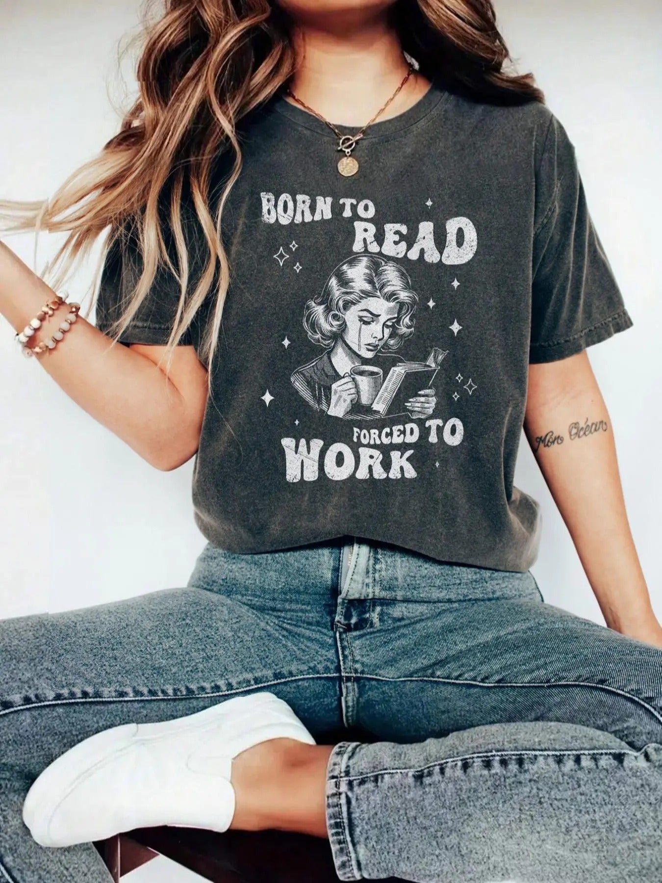 Figure & Letter Print Round Neck Casual Short Sleeve Summer Clothes Daily T-Shirts, Hoodie, Sweatshirt