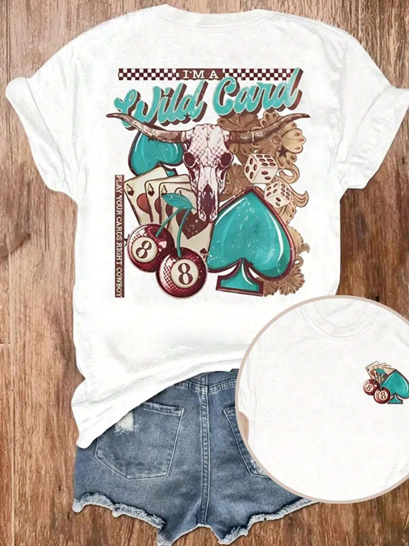Women's Graphic & Letter Print Round Neck Tee, Vintage Trendy Casual Short Sleeve T-shirt for Daily Wear, Ladies All...