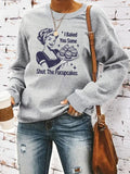 Women's Graphic Print Crew Neck Sweatshirt, Casual Long Sleeve Pullover for Spring, Fashion Women's Top for Daily Wear style 02