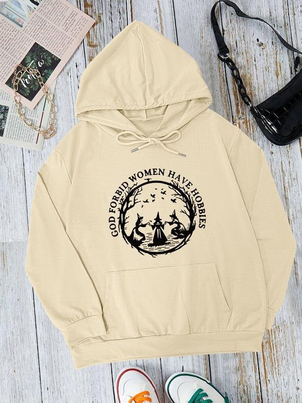 Women's Halloween Hoodie Sweatshirt, Casual Fitted Long Sleeve Pullover with Pocket Design, Fall Winter Fashion, 7 Colors...